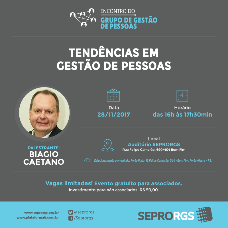 Tendências em Gestão de Pessoas com Biagio Caetano no SEPRORGS - 