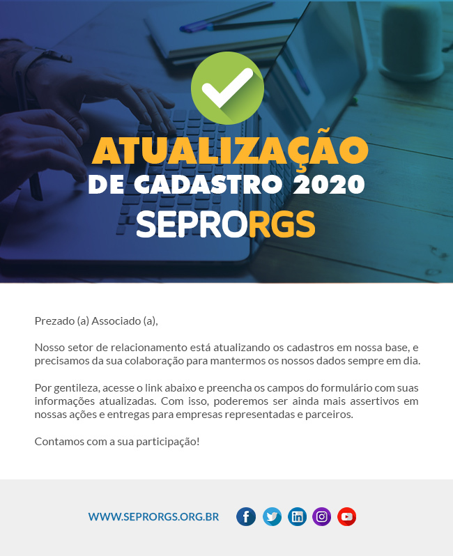 Atualização de Cadastro Associados SEPRORGS - 