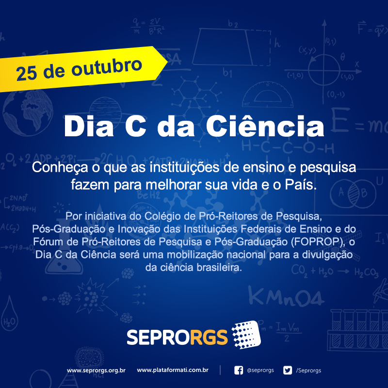 No Dia C da Ciência, diretor Mazzilli faz breve panorama das ações do SEPRORGS nesta área - 