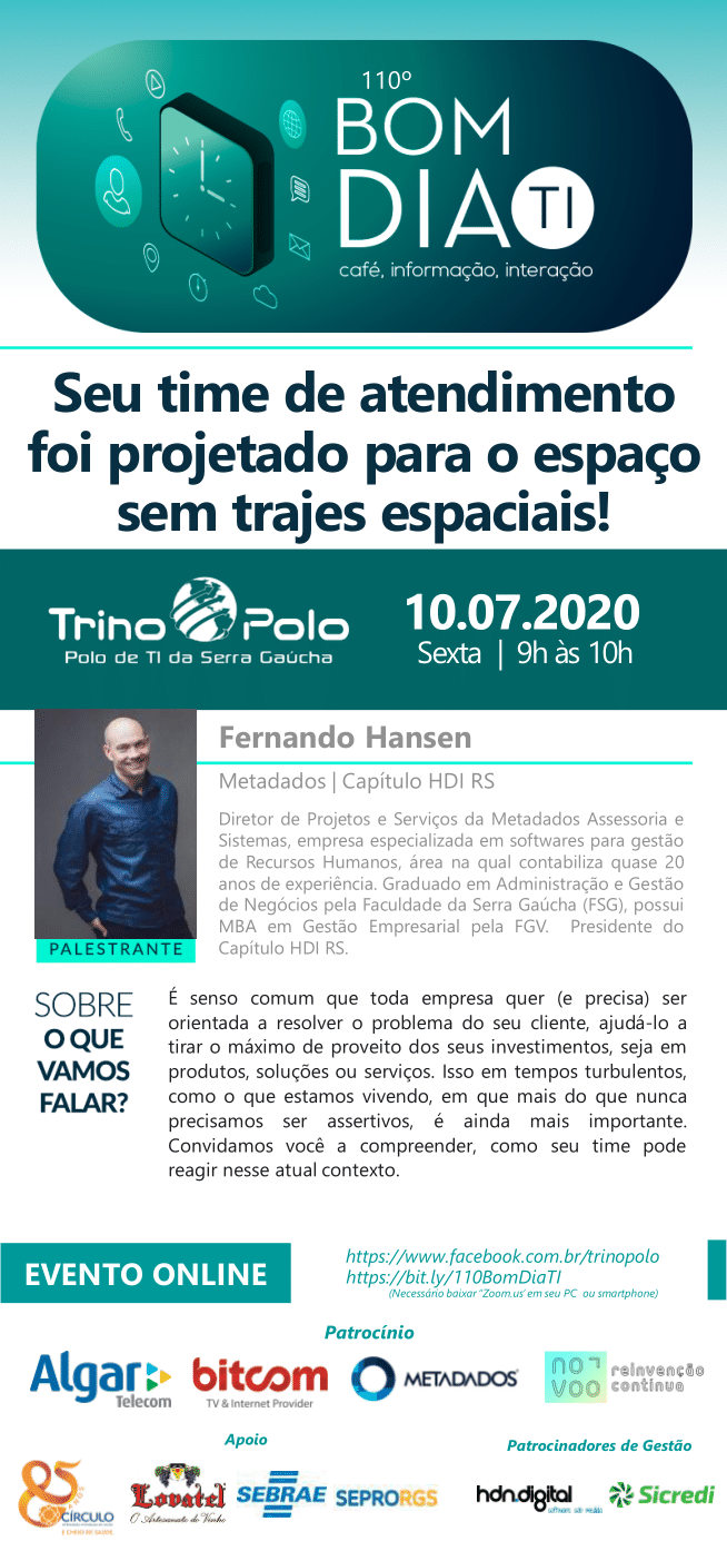 Participe do Bom Dia TI Caxias (Evento Online) - 
