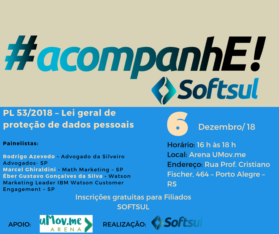 Evento SOFTSUL sobre LEI DE DADOS - 