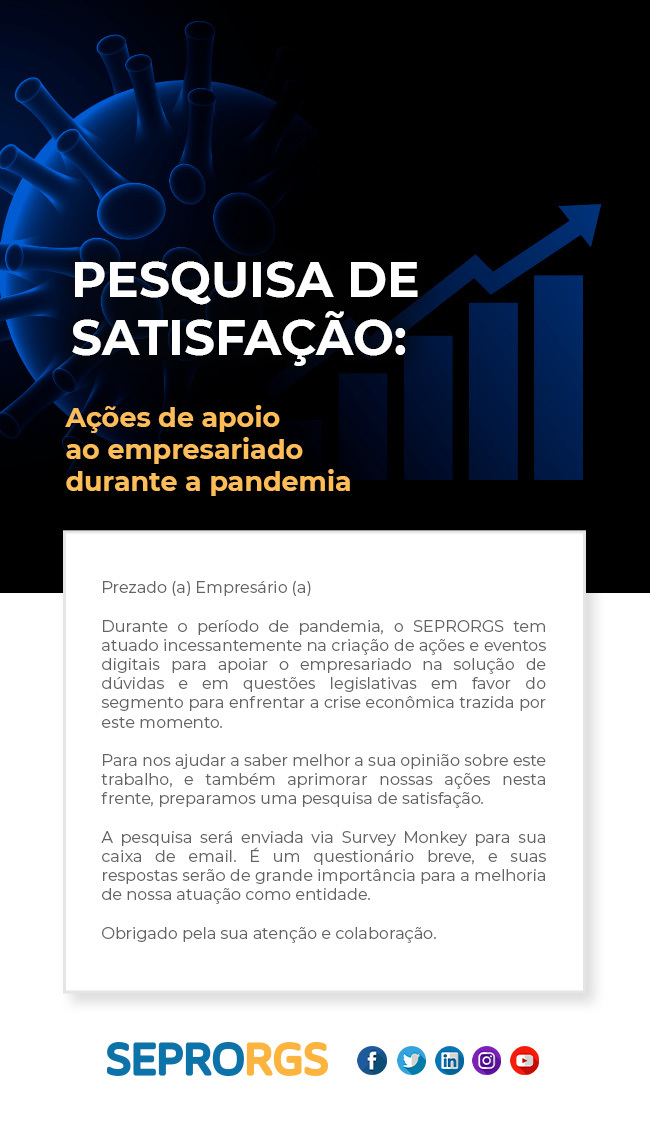 Participe da Pesquisa de Satisfação do SEPRORGS e ajude a colaborar nos resultados das ações ! - 