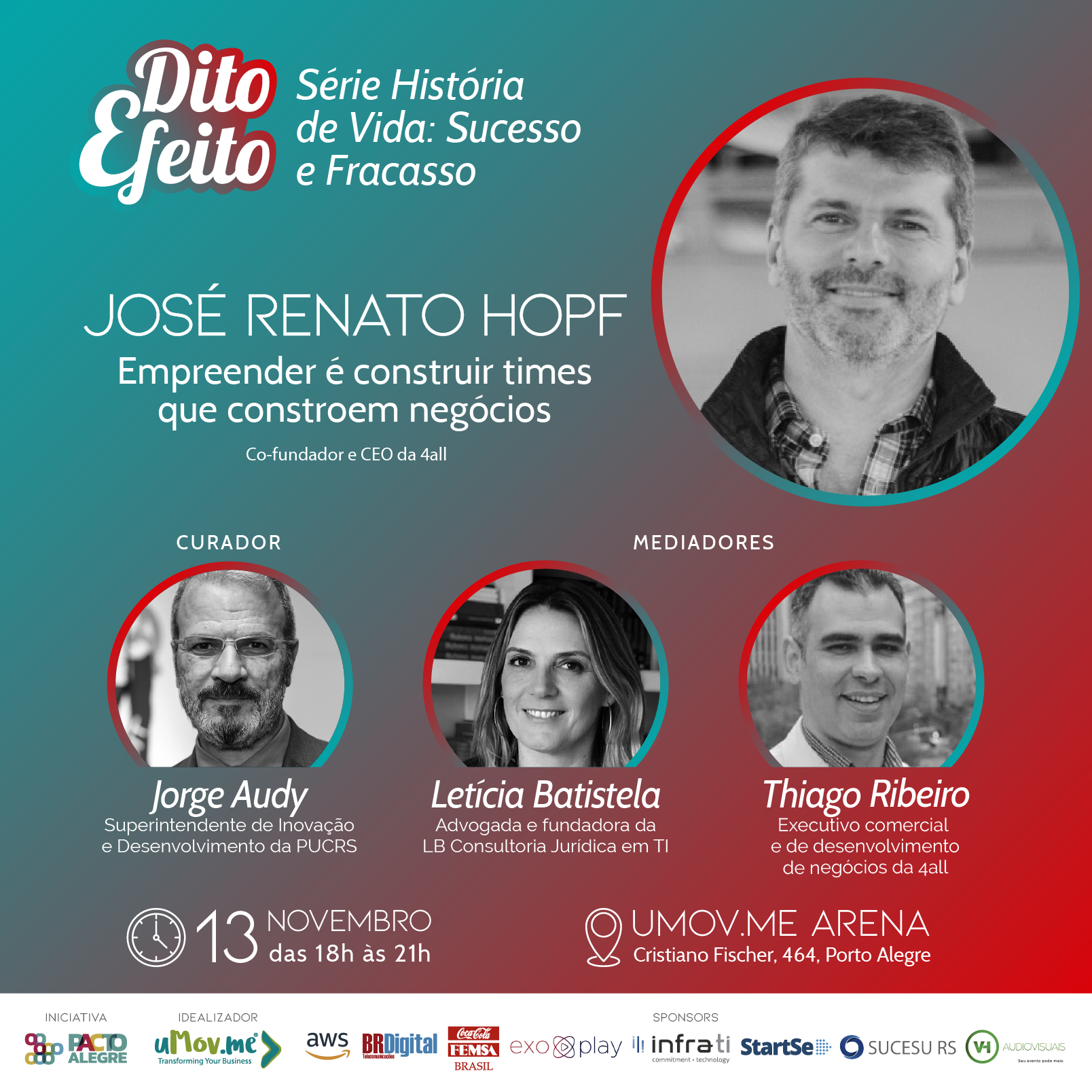 José Renato Hopf divide experiências de vida no Dito Efeito - 