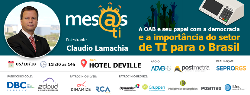 Como as leis, a democracia e a economia impactam a TI? Confira no Mesas TI de Outubro - 