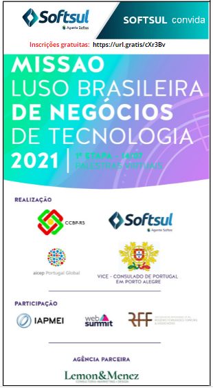 Participe da Missão Luso Basileira de Negócios de Tecnologia da Softsul - 