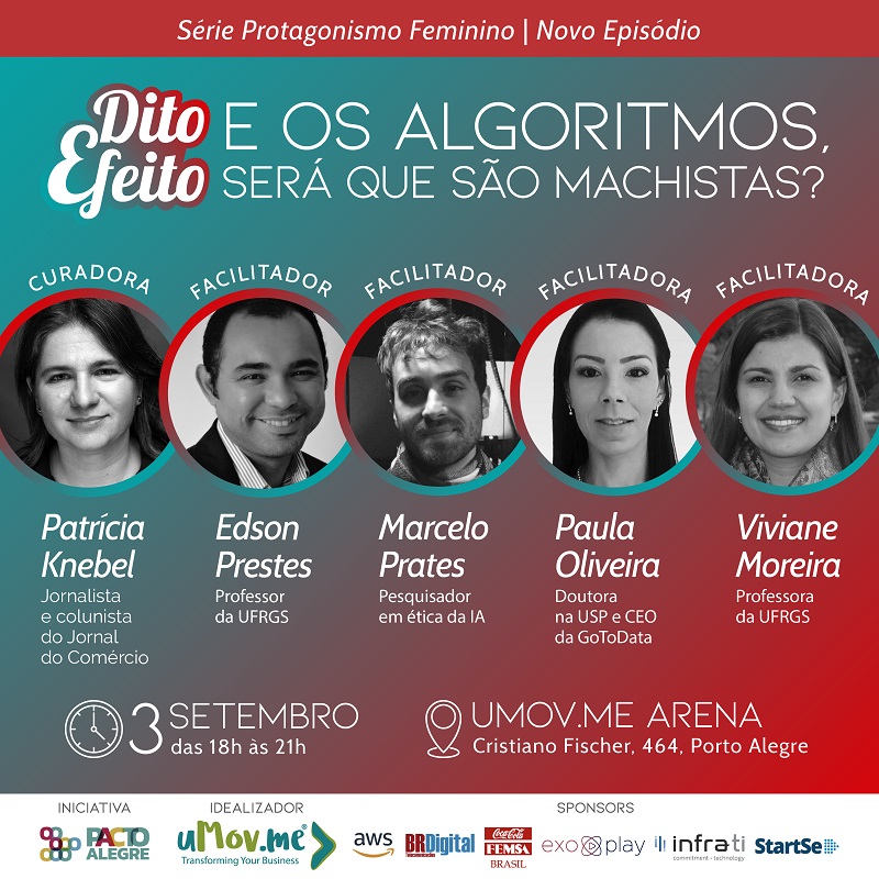 Algoritmos, Inteligência Artificial e preconceitos  são pautas em evento do Dito Efeito - 
