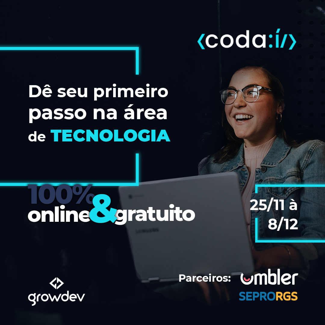 Projeto CODAÍ oferece aulas online e gratuitas para inserir jovens no mercado de TI - 