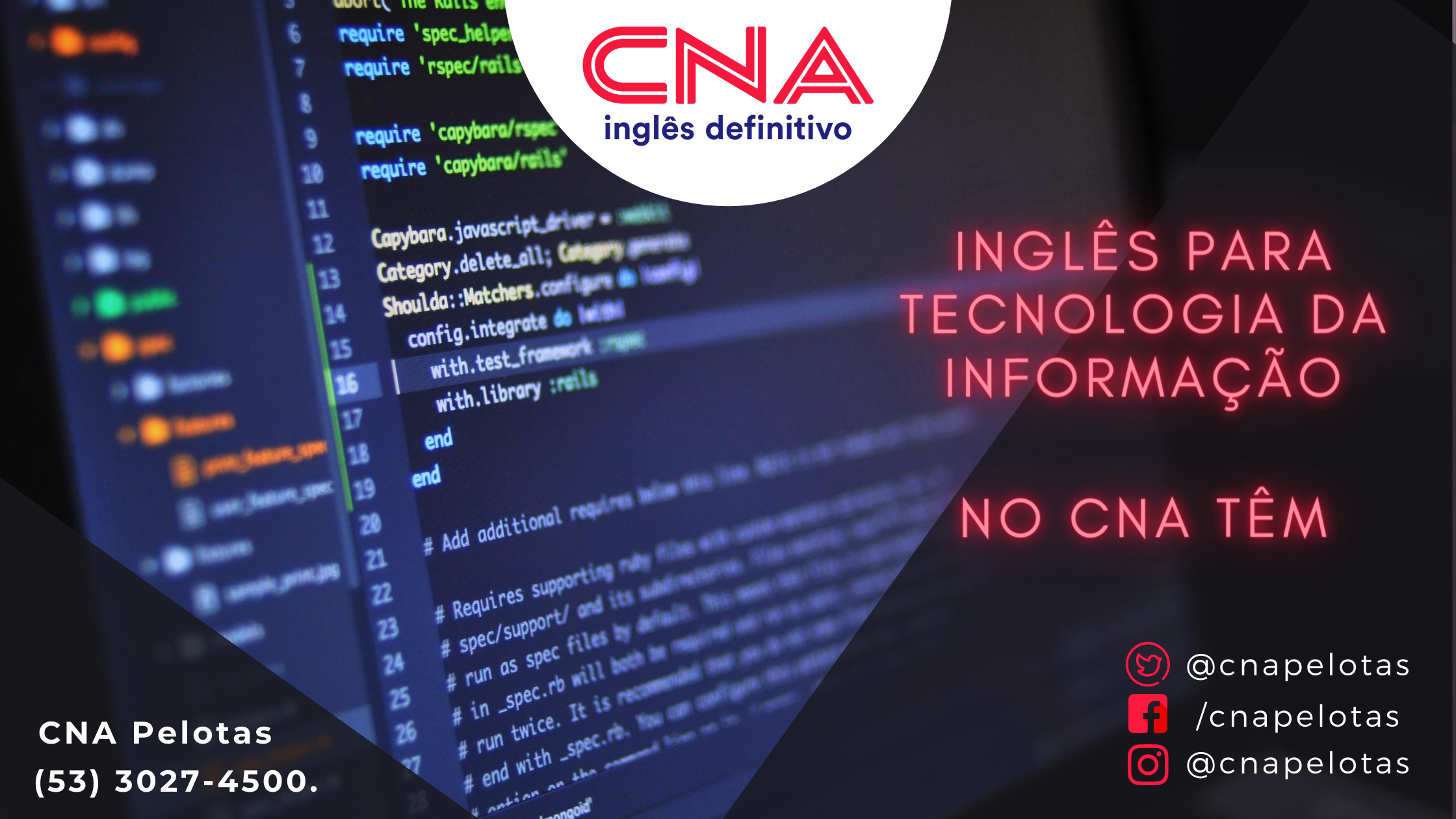 Inglês para tecnologia de informação, no CNA tem! - 