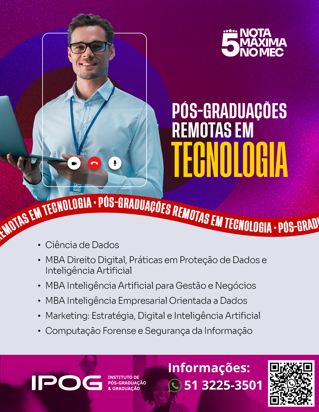 Alavanque sua carreira com uma Pós-Graduação Remota em Tecnologia no IPOG! - 