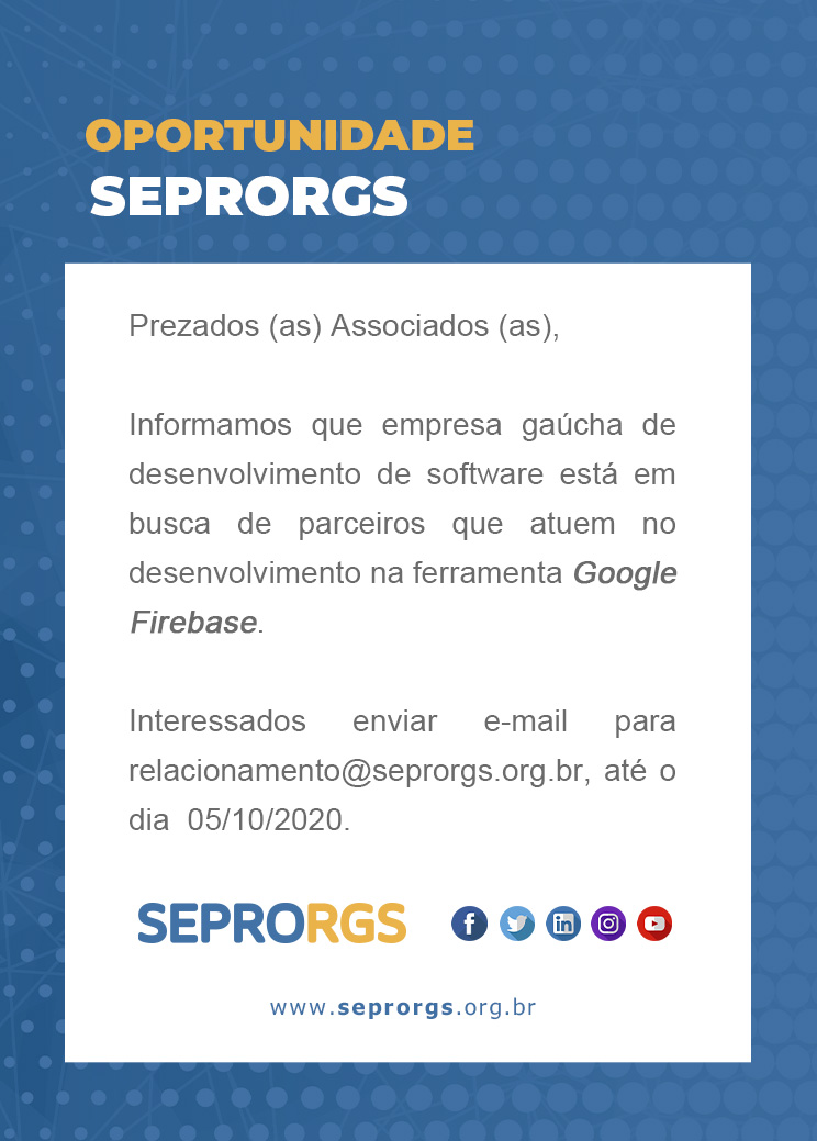 Oportunidade SEPRORGS - 