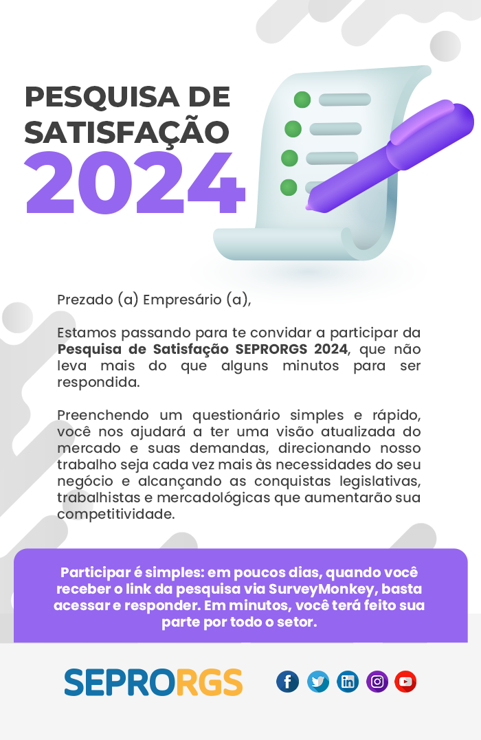 Pesquisa de Satisfação SEPRORGS  - 