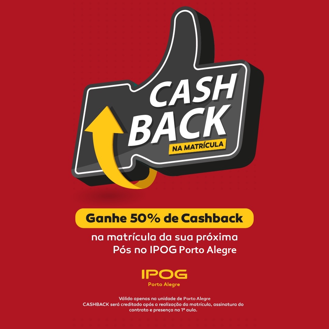 IPOG INSTITUTO DE PÓS GRADUAÇÃO- PROMOÇÃO CASHBACK - 