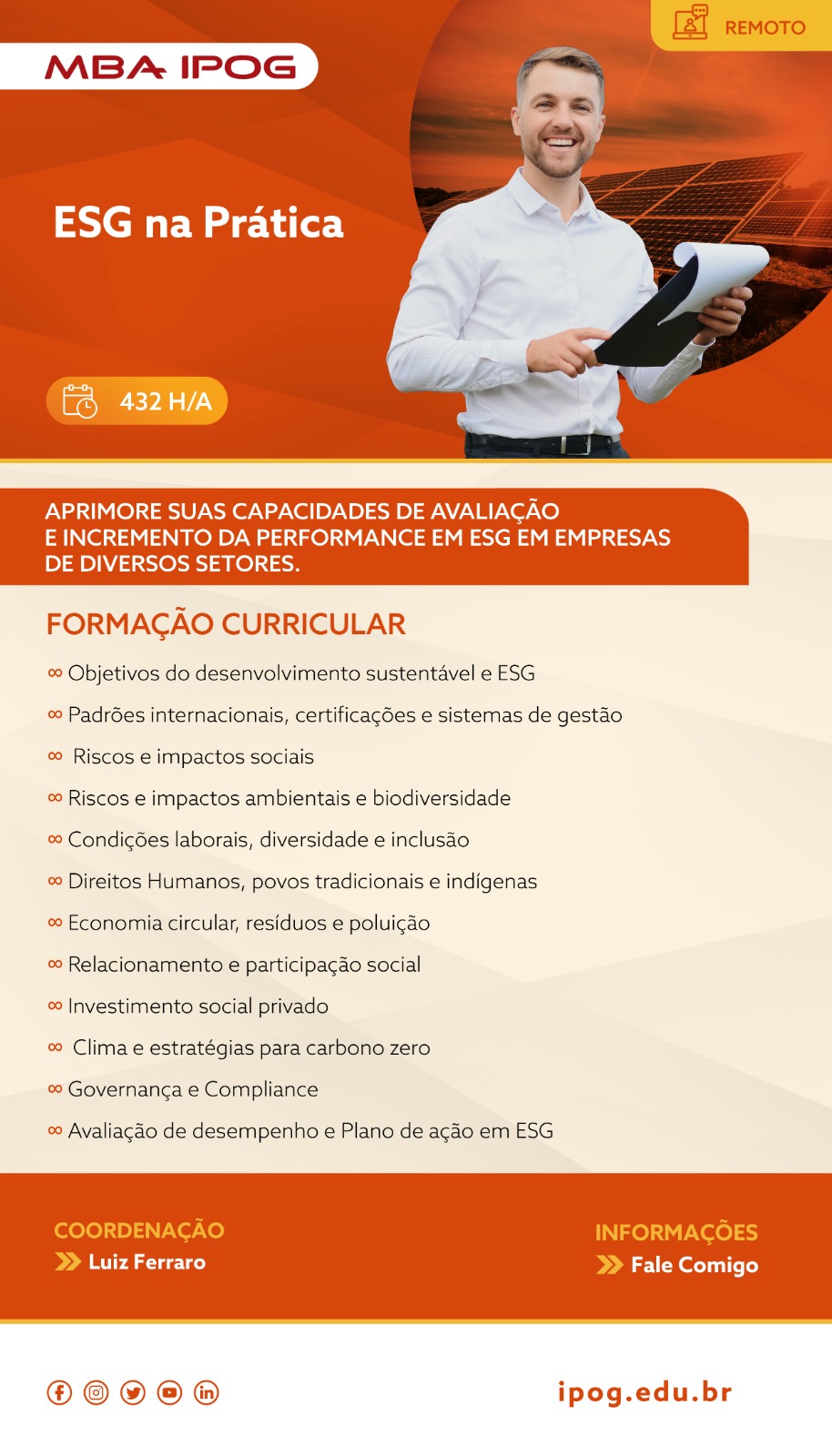 MBA em ESG na prática IPOG - modalidade remoto/ao vivo  - 
