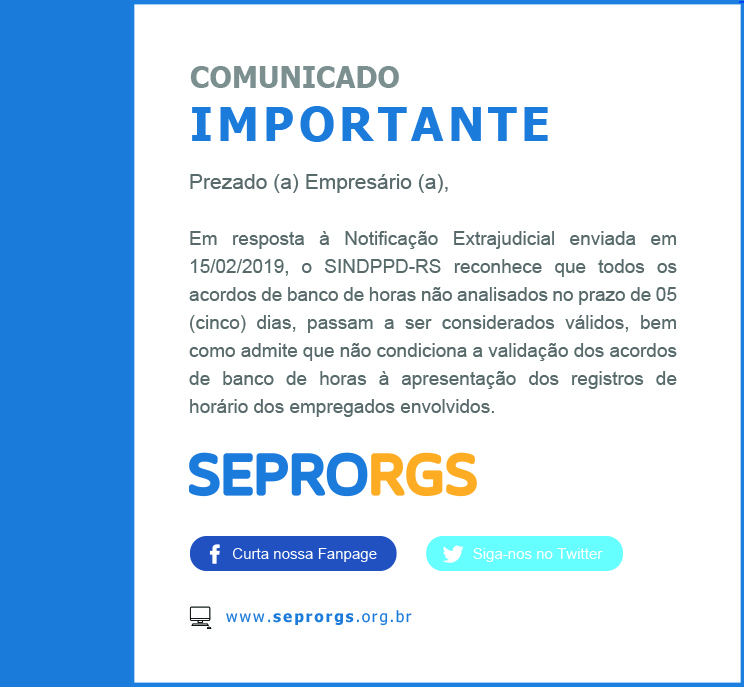 Contranotificação Extrajudicial - Acordos de Banco de Horas - 
