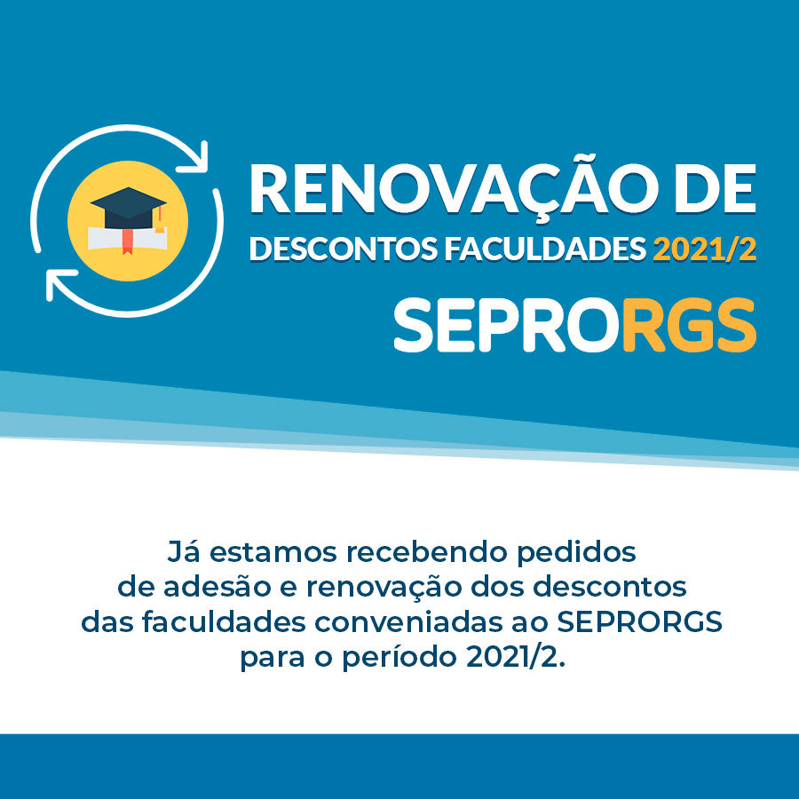 Renovação de Descontos Faculdades 2021/2 - 