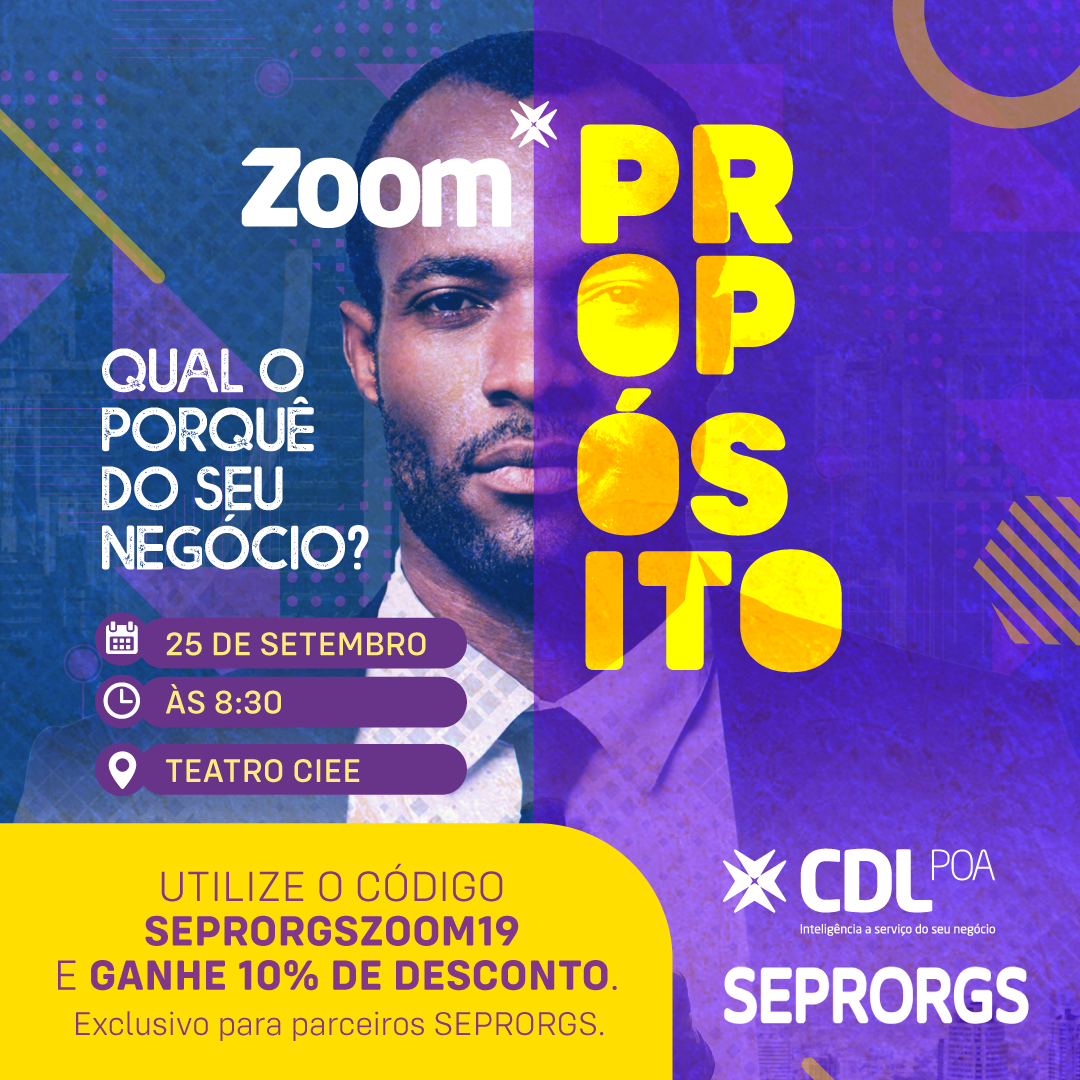 Participe do evento Zoom Propósito do CDL - 