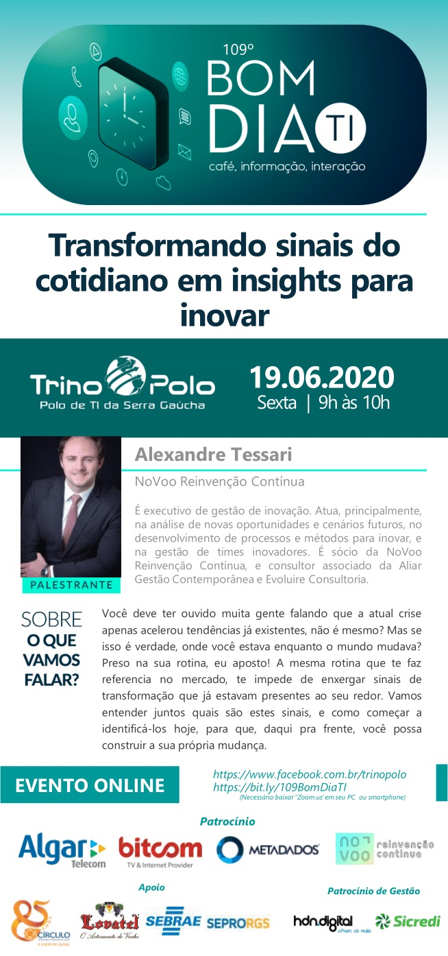 Participe do evento online Bom Dia TI do Trino Polo - 