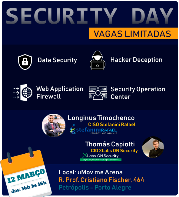 Participe do SECURITY DAY  - Inscrição gratuita - 