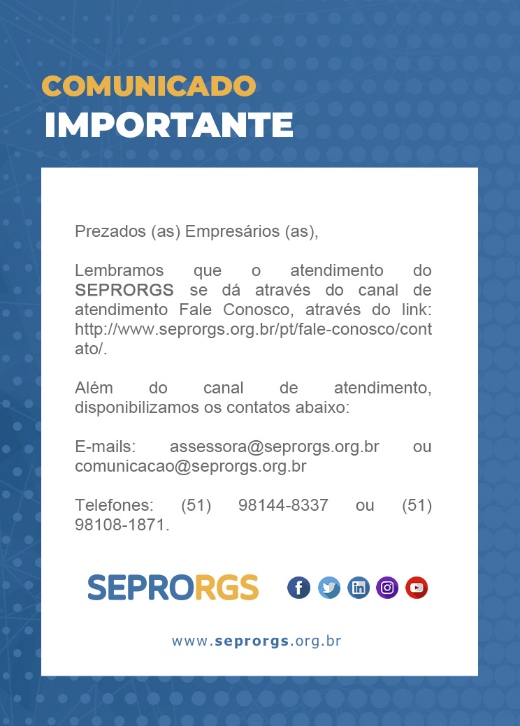 Atendimento SEPRORGS - 