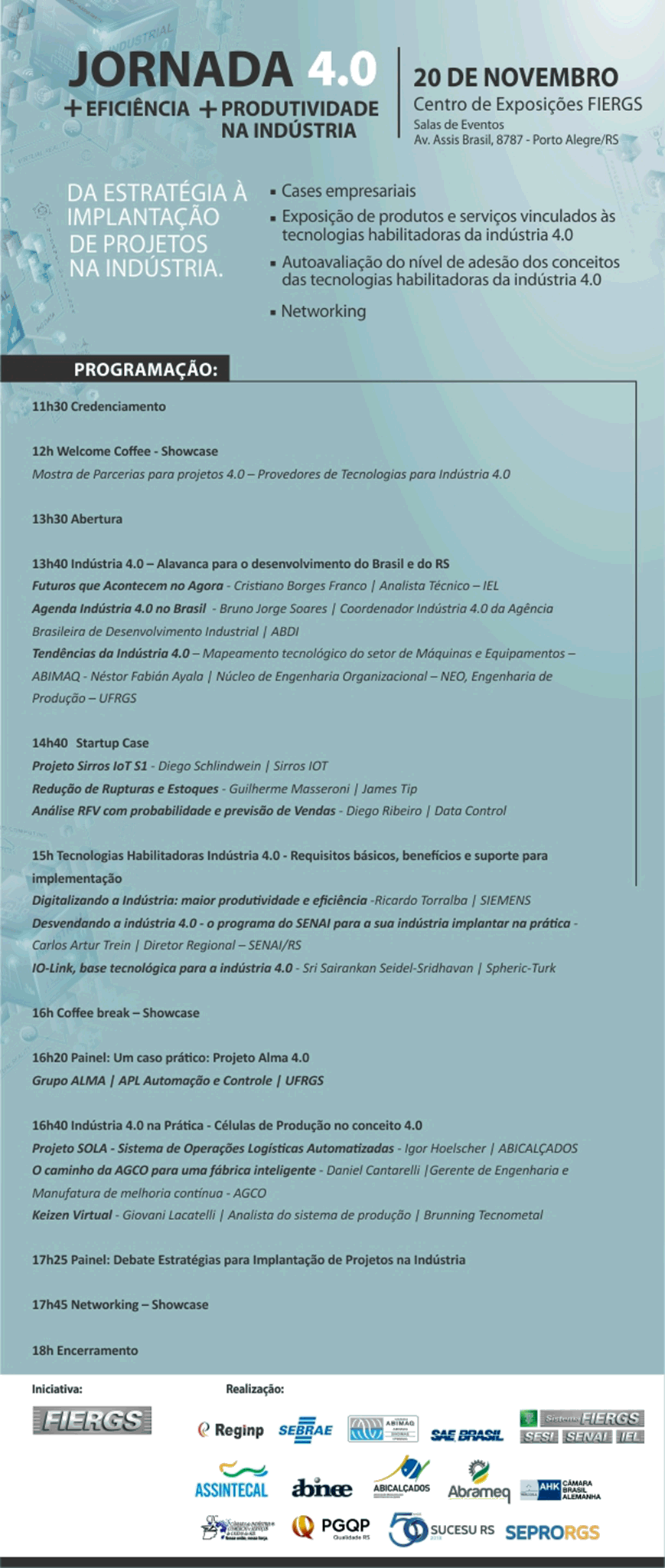 FIERGS promove Seminário Jornada 4.0 - 