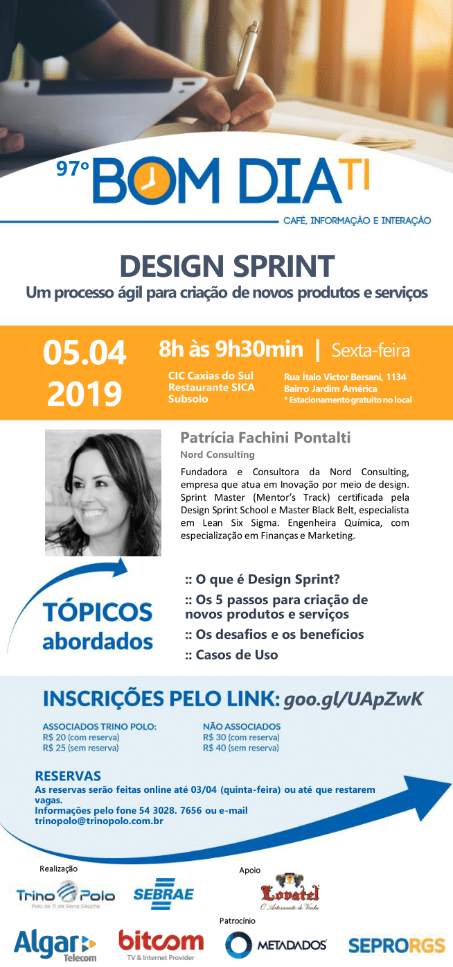 PARTICIPE DO BOM DIA TI EM CAXIAS DO SUL - 