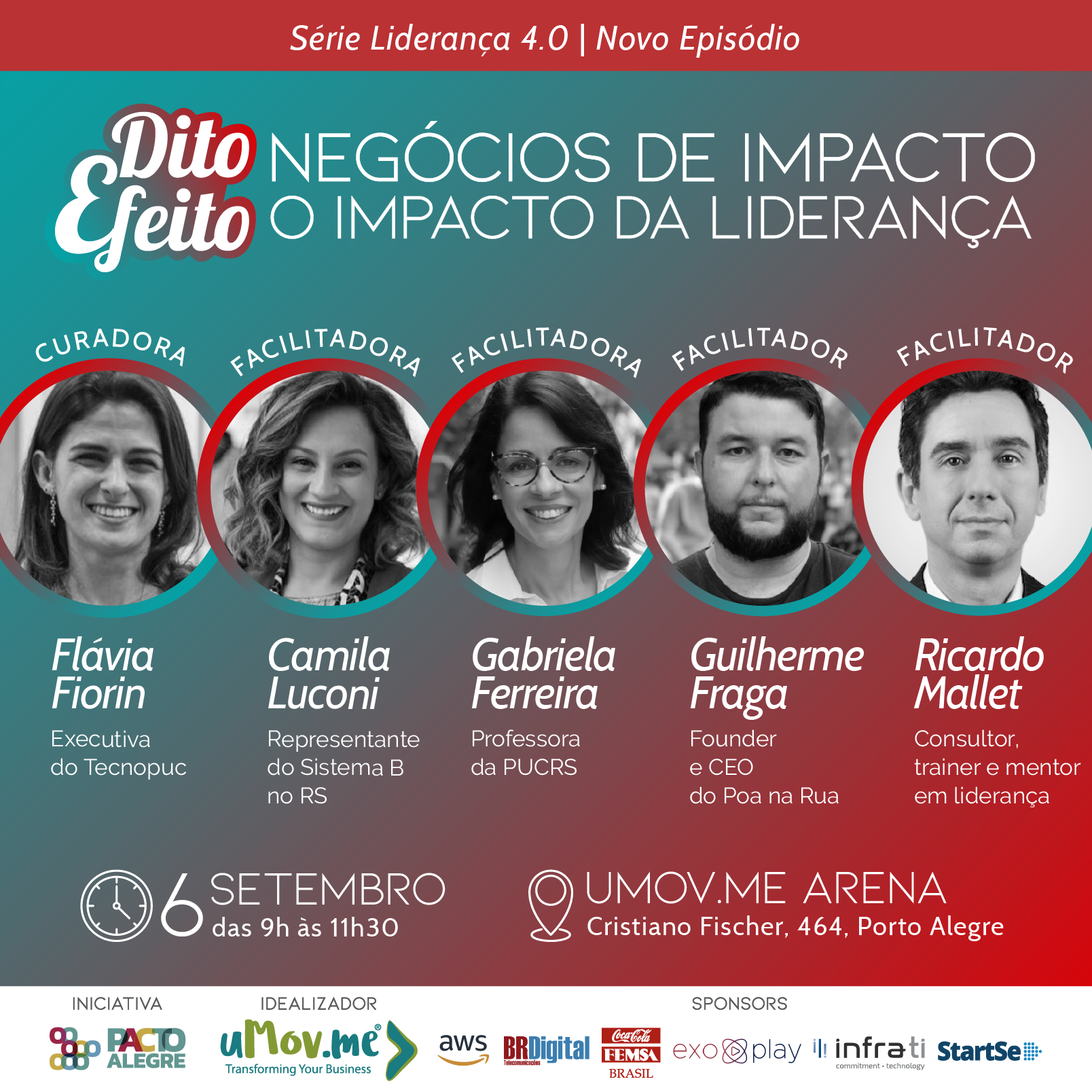 Profissionais debatem sobre o impacto da liderança  em evento aberto ao público - 