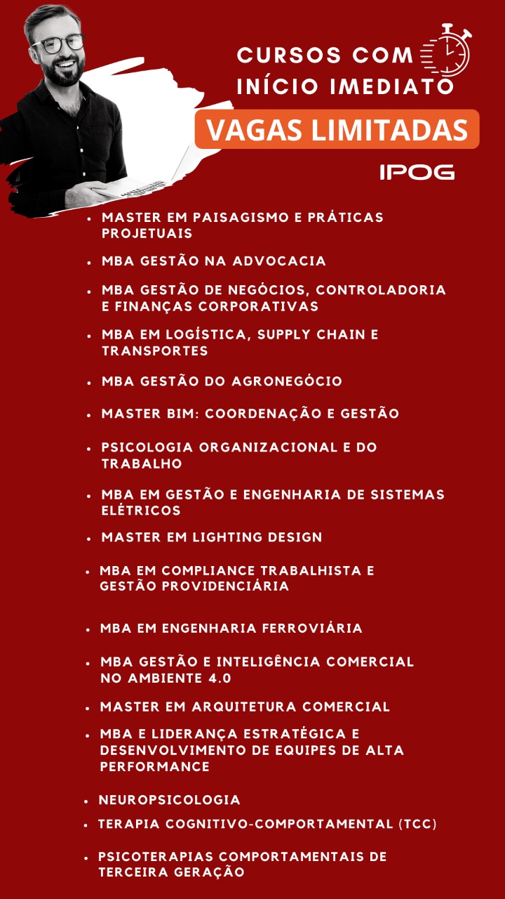 Cursos IPOG Instituto de Pós Graduação 2021/1 - 