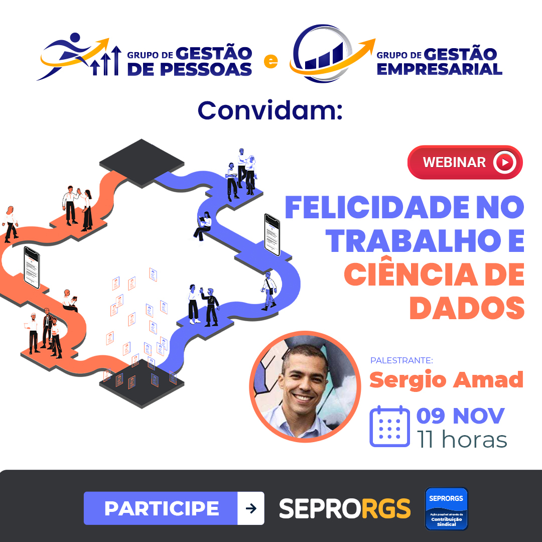 GGP e GGE convidam para palestra sobre Felicidade no trabalho e ciência de dados - 