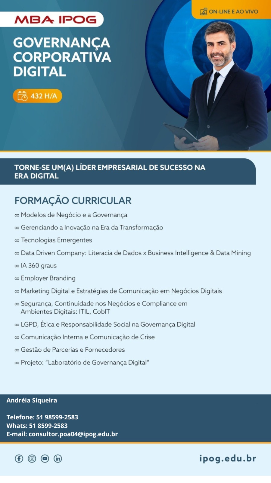 MBA em Governança Corporativa Digital do IPOG - 